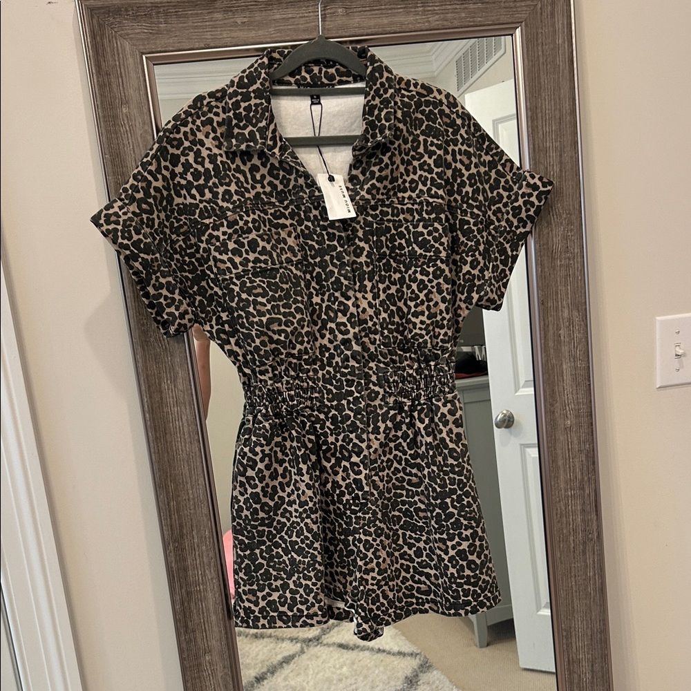 Leopard Print Women's Romper